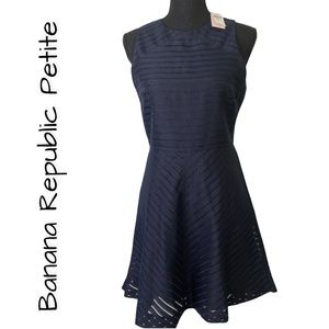 ☀️NWT BANANA REPUBLIC Navy Sleeveless Dress, Size 4 Petite